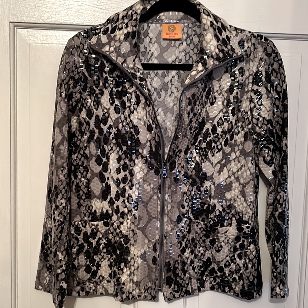 Ruby Rd Faux Snakeskin Jacket - image 7